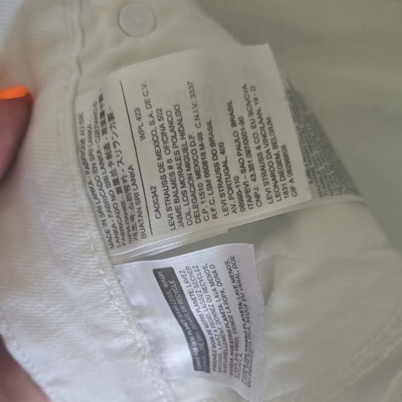 Levi's Women's White Boyfriend Jeans Size 27‎ wp10 - Picture 6 of 7
